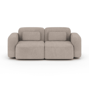 Sofa beżowa do salonu dwuosobowa